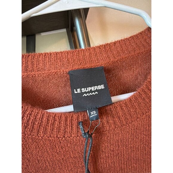 Le Superbe My Crew Cashmere Sweater in Rust Multi Color Womens Size XS - Picture 10 of 10